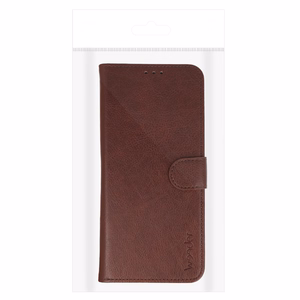 WONDER COMMON Universal Book Case (SIZE XL) for Samsung A12/A13 4G/A34 5G/A02S/Xiaomi Redmi 12 4G/12C/Note 12 4G/12 Pro 5G/Oppo A53S/A72/A92 brown