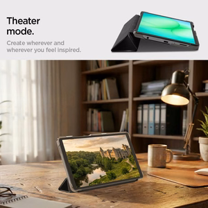 Spigen Smart Fold korpuss Samsung Galaxy Tab A9 / A11 - Melns