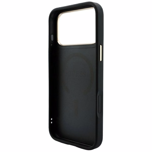 Guess Embossed 4G Classic MagSafe maciņš iPhone 17 Pro Max / 18 Pro Max, melns