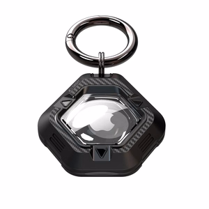 Tech-Protect Defense apvalks Apple AirTag 1/2 - melna