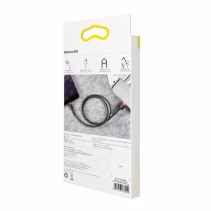 Baseus Cafule USB Lightning kabelis 1,5A 2m (melns+sarkans)