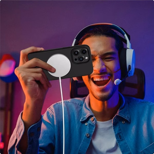 Tech-Protect Silikona Magnētiskais viedtālruņa apvalks iPhone 15 - matēts melns