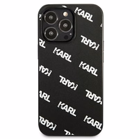 Karl Lagerfeld Allover viedtālruņa apvalks iPhone 13 Pro / iPhone 13 - melns