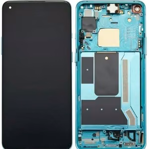 LCD ekrāns OnePlus 8T ar skārienjutīgo ekrānu un rāmi akvamārīnzaļš oriģināls (lietots, B klase)