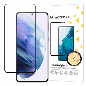 Защитное стекло Wozinsky 5D Full Glue для Samsung G991 S21 5G case-friendly чёрный