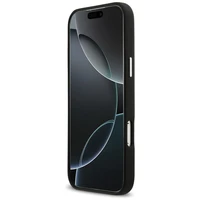 Karl Lagerfeld FW graudainas Signature Logo viedtālruņa apvalks iPhone 17 Pro Max – melns