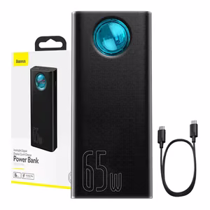 Powerbank Baseus Amblight 30000mAh, 4xUSB, USB-C, 65W (черный)