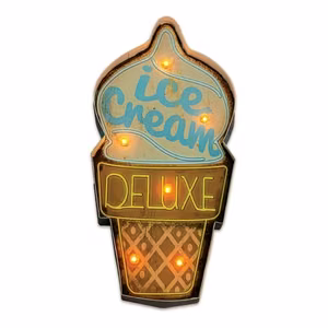 RETRO metāla izkārtne LED Ice Cream Forever Light