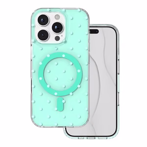 Bubble Dots Mag maciņš, paredzēts iphone 16 Pro 6,3", zaļš