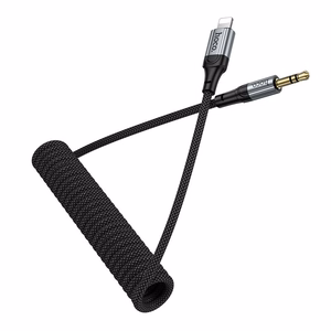 Kabel AUX Jack 3,5 mm do Lightning Hoco 1,5 m UPA33A melns