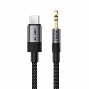 Acefast J11 USB-C uz 3.5mm mini jack kabelis 1m - melns