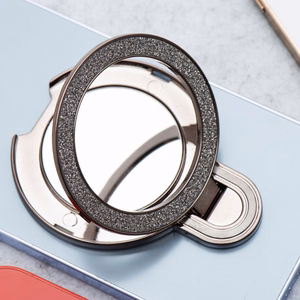 Tālruņa statīvs CIRCLE MIRROR – lipīgs – melns