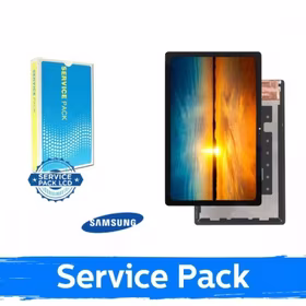 LCD Displejs Saderīgs ar Samsung T500 / T505 / T503 / T509 Tab A7 2020 (Tab A7 2022) Sudrabs (Service Pack)
