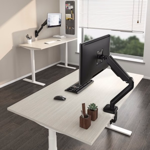 Single Monitor 17"-32" Spring-Assisted Arm Mount, melns