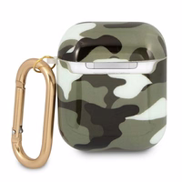 Guess GUA2UCAMA AirPods apvalks zaļa/haki Camo kolekcija