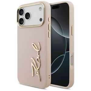Karl Lagerfeld Karl Script Logo apvalks iPhone 17 Pro Max - rozā