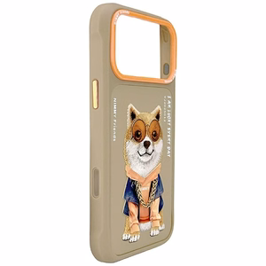 Nimmy Glasses Cool nag viedtālruņa apvalks iPhone 17 Pro - bēšs