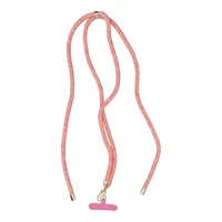SWING (8mm) Tālruņa siksniņa, Tālruņa kulons ar regulējamu garumu / auklas garums 165cm (maks. 82.5cm cilpā) / uz pleca vai kakla - rozā-balta
