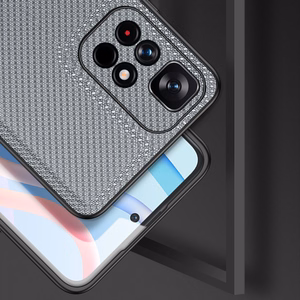 Dux Ducis Fino viedtālruņa apvalks pārklāts ar neilona materiālu Poco M4 Pro 5G zila