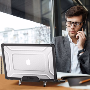 Tech-Protect SmartShell Pro apvalks MacBook Air 13" 2023-2025 M2 / M3 / M4 - caurspīdīgs un melns