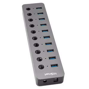 Adapteris USB Type-A 3.0 - 10 x USB 3.0