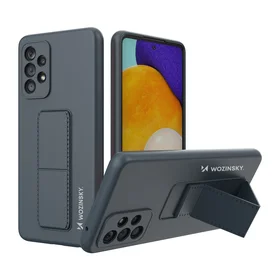 Wozinsky Kickstand Case silikona apvalks ar statīvu Samsung Galaxy A73 tumši zils