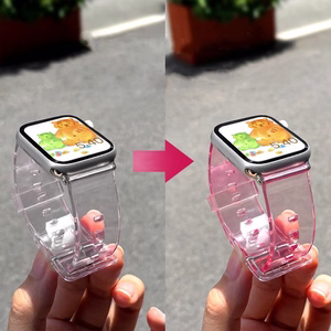 Silikona siksniņa aproce aproce siksniņa gaisma Apple Watch 42 / 44 mm - sarkans