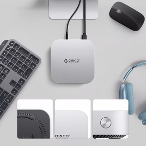 Orico MiniLink 9-in-1 dokstacija ar M.2 SSD cietā diska nodalījumu - sudraba krāsā
