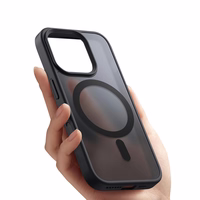 Crong Hybrid Frost MAG Cover - maciņš with MagSafe iPhone 16 Pro Max (melns)