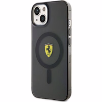 Ferrari FEHMP14SURKK iPhone 14 6.1" melns cietais viedtālruņa apvalks daļēji caurspīdīgs magnētiskais (MagSafe)