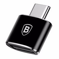 Baseus OTG adapteris mini USB – USB-C konvertētājs melns