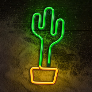 Neon LED Light CACTUS oranžs zaļš Bat + USB FLNE02 Forever Light