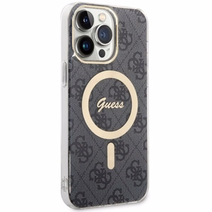 Guess 4G Magnētiskais viedtālruņa apvalks iPhone 14 Pro Max - melns