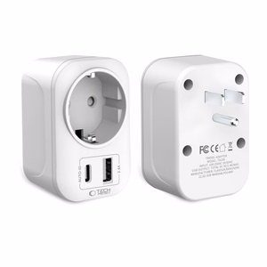 Tech-Protect TA100 US adapteris balts