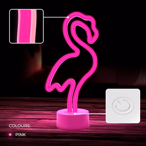 Neon LED on statīvs FLAMINGO rozā USB-C FSC-11 Forever Light