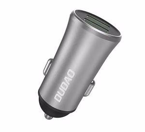 Automašīnas lādētājs Dudao (2xUSB; 3.4A) sudrabs