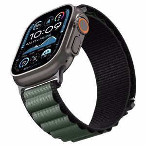 SPIGEN WBF1 siksniņa APPLE WATCH 6 / 7 / 8 / 9 / 10 / SE / ULTRA 1 / 2 (44 / 45 / 46 / 49 MM) melns/zaļš