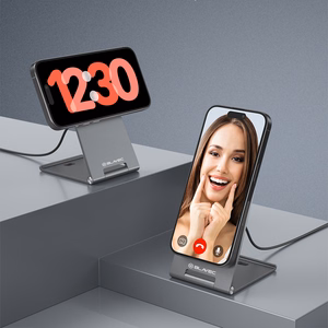 Blavec indukcijas lādētājs BQI-01 Qi2 15W magnētisks Magsafe + Raptor kabelis type C uz type C (BQI01-QI2MS) sudraba