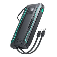 Powerbank Joyroom JR-L017 10000mAh, 22,5 W, ar Lightning + USB-C kabeli (melns)
