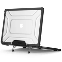 Tech-Protect SmartShell Pro apvalks MacBook Air 13" 2023-2025 M2 / M3 / M4 - caurspīdīgs un melns