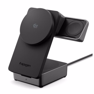Spigen Essential Qi2.2 25W 3в1 MagSafe магнитное беспроводное Зарядное устройство чёрное