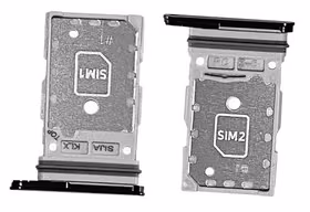 SIM kartes turētājs Samsung S901/S906 S22/S22 Plus Dual Phantom Black oriģināls (service pack)