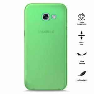 PURO 0.3 Nude vāciņš ierīcei Samsung Galaxy A3 (2017), fluorescējoši zaļš