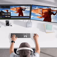 Orico MiniLink 9-in-1 dokstacija ar cietā diska nodalījumu - sudraba krāsā