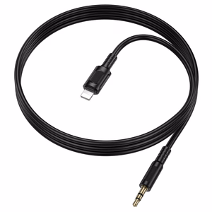 Borofone AUX kabelis BL25 Nice - Lightning uz jack 3,5mm - 1 metrs melns