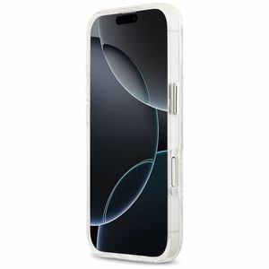 Karl Lagerfeld IML Mirdzošais Karl & Choupette Heads Logo magnētiskais viedtālruņa apvalks iPhone 17 - pelēks