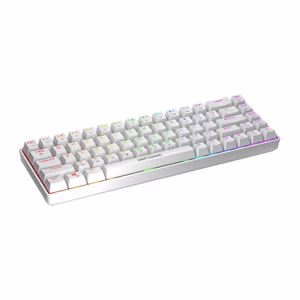 Fifine GK1W mehāniskā klaviatūra, 65% RGB (balta)