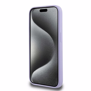 Karl Lagerfeld silikona Karl&Choupette galvu gredzens Magnētiskais viedtālruņa apvalks iPhone 15 Pro - Violets