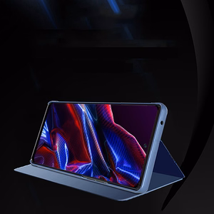 Clear View viedtālruņa apvalks Xiaomi Redmi Note 12 5G / Poco X5 5G ar atveramu vāku melns