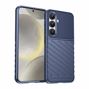 Thunder Case Samsung Galaxy S25 Silikona bruņots viedtālruņa apvalks - zils